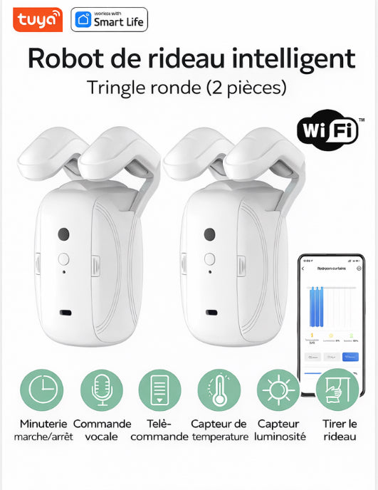 Installation facile du moteur de rideaux intelligent ConnectedLiving